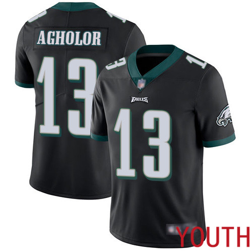 Youth Philadelphia Eagles 13 Nelson Agholor Black Alternate Vapor Untouchable NFL Jersey Limited Player 100th